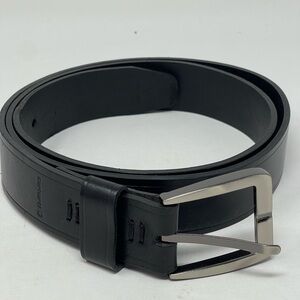 Carhartt Black Leather Silver Buckle  Belt sz 44